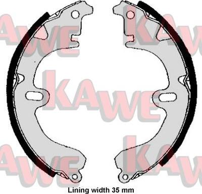 Kawe 04530 - Brake Shoe Set autospares.lv