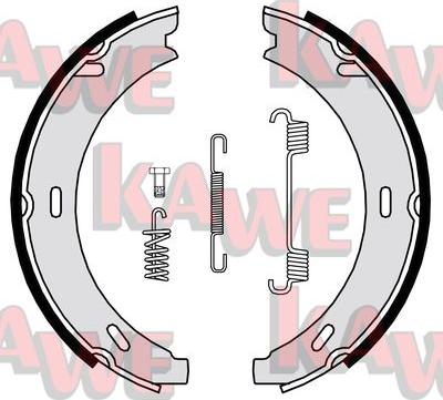 Kawe 04729 - Brake Shoe Set, parking brake autospares.lv