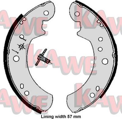 Kawe 05060B - Brake Shoe Set autospares.lv