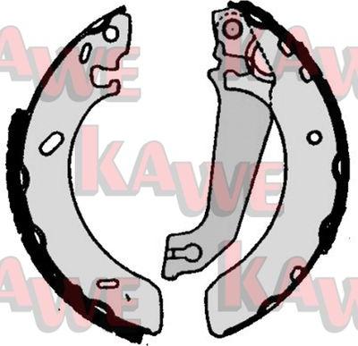 Kawe 06050 - Brake Shoe Set autospares.lv