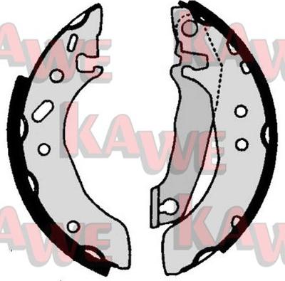 Kawe 06030 - Brake Shoe Set autospares.lv