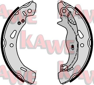 Kawe 01004 - Brake Shoe Set autospares.lv