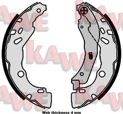 Kawe 01109 - Brake Shoe Set autospares.lv