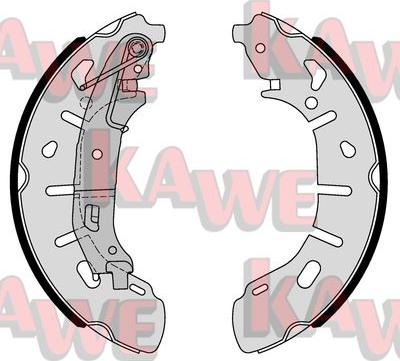 Kawe 01101 - Brake Shoe Set autospares.lv
