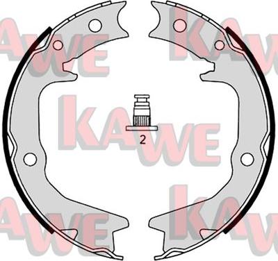 Kawe 08920 - Brake Shoe Set, parking brake autospares.lv