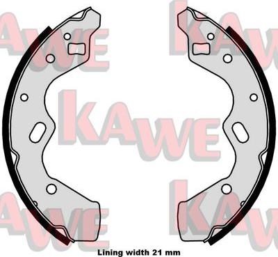 Kawe 08050 - Brake Shoe Set autospares.lv