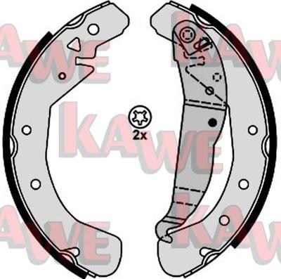 Kawe 08210 - Brake Shoe Set autospares.lv