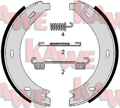 Kawe 08740 - Brake Shoe Set, parking brake autospares.lv