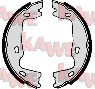 Kawe 02570 - Brake Shoe Set, parking brake autospares.lv