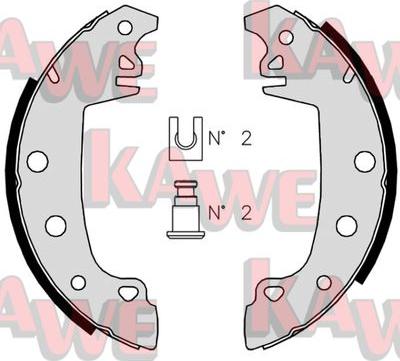 Kawe 02850 - Brake Shoe Set autospares.lv