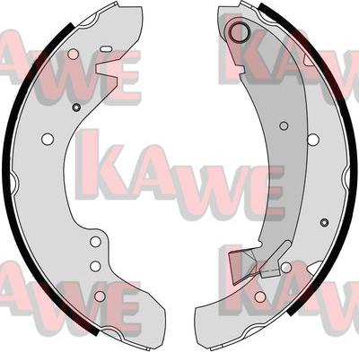 Kawe 07110 - Brake Shoe Set autospares.lv