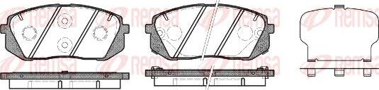 Kawe 1302 22 - Brake Pad Set, disc brake autospares.lv