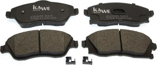 Kawe 810055 - Brake Pad Set, disc brake autospares.lv