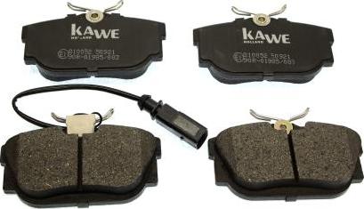 Kawe 810 052 - Brake Pad Set, disc brake autospares.lv