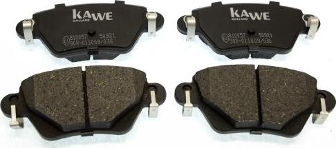 Kawe 810057 - Brake Pad Set, disc brake autospares.lv