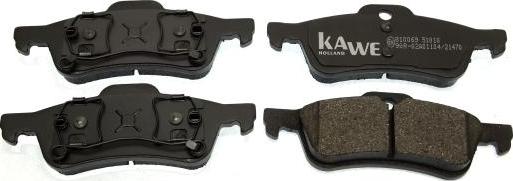 Kawe 810069 - Brake Pad Set, disc brake autospares.lv