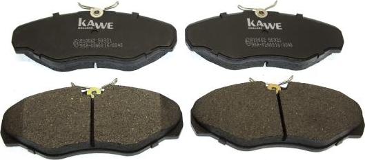 Kawe 810062 - Brake Pad Set, disc brake autospares.lv