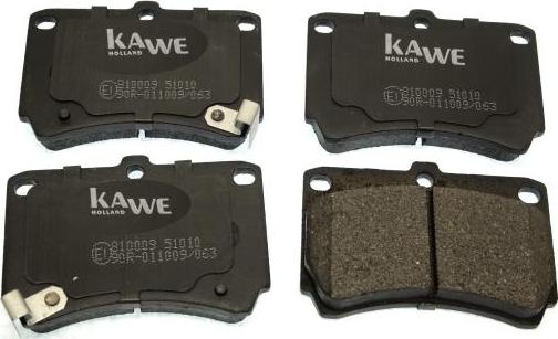 Kawe 810009 - Brake Pad Set, disc brake autospares.lv