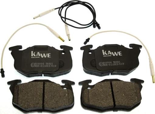 Kawe 810006 - Brake Pad Set, disc brake autospares.lv