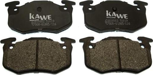 Kawe 810002 - Brake Pad Set, disc brake autospares.lv