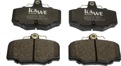 Kawe 810016 - Brake Pad Set, disc brake autospares.lv