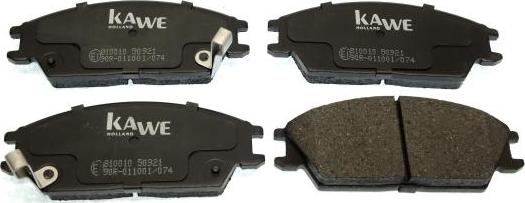 Kawe 810010 - Brake Pad Set, disc brake autospares.lv