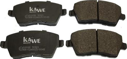 Kawe 810080 - Brake Pad Set, disc brake autospares.lv