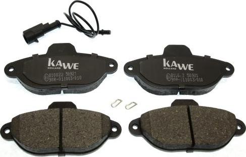 Kawe 810022 - Brake Pad Set, disc brake autospares.lv
