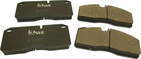 Kawe 88093 - Brake Pad Set, disc brake autospares.lv