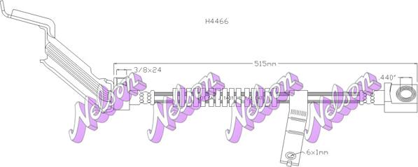 Kawe H4466 - Brake Hose autospares.lv