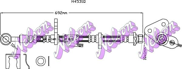 Kawe H4531Q - Brake Hose autospares.lv