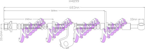 Kawe H4899 - Brake Hose autospares.lv