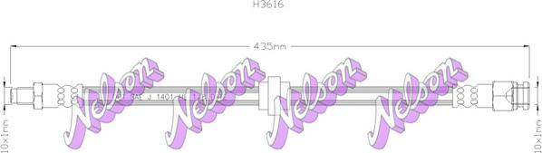 Kawe H3616 - Brake Hose autospares.lv