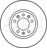 Key Parts KBD4697 - Brake Disc autospares.lv