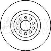 Key Parts KBD4128 - Brake Disc autospares.lv