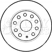 Key Parts KBD4384 - Brake Disc autospares.lv