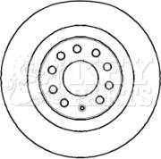 Key Parts KBD4383 - Brake Disc autospares.lv