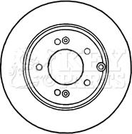 Key Parts KBD5906S - Brake Disc autospares.lv