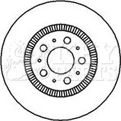 Key Parts KBD5899S - Brake Disc autospares.lv