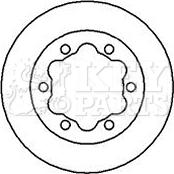 Key Parts KBD5725S - Brake Disc autospares.lv