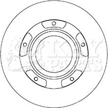 Key Parts KBD6067S - Brake Disc autospares.lv