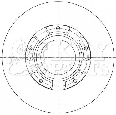 Key Parts KBD6073S - Brake Disc autospares.lv