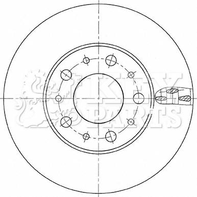 Key Parts KBD6154S - Brake Disc autospares.lv