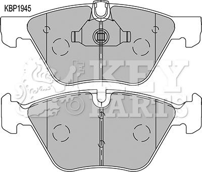 Key Parts KBP1945 - Brake Pad Set, disc brake autospares.lv