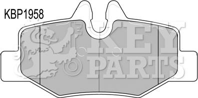 Key Parts KBP1958 - Brake Pad Set, disc brake autospares.lv