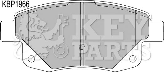 Key Parts KBP1966 - Brake Pad Set, disc brake autospares.lv