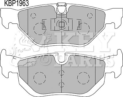 Key Parts KBP1963 - Brake Pad Set, disc brake autospares.lv