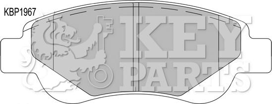 Key Parts KBP1967 - Brake Pad Set, disc brake autospares.lv