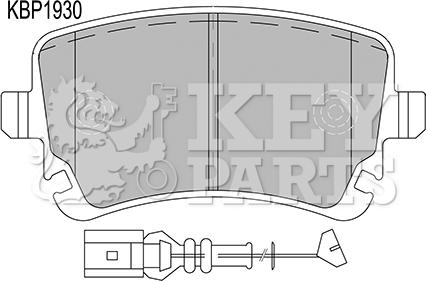 Key Parts KBP1930 - Brake Pad Set, disc brake autospares.lv