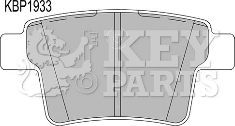 Key Parts KBP1933 - Brake Pad Set, disc brake autospares.lv